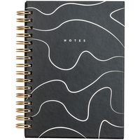 A6 Wiro Abstract Lines Notebook