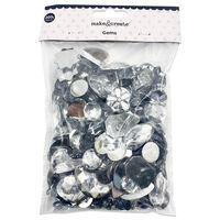 Silver Acrylic Gem Stones: 200g