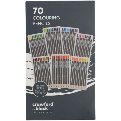Crawford & Black Colouring Pencils: Pack of 70 image number 1