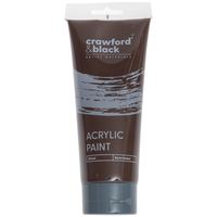 Crawford & Black Burnt Umber Acrylic Paint: 200ml