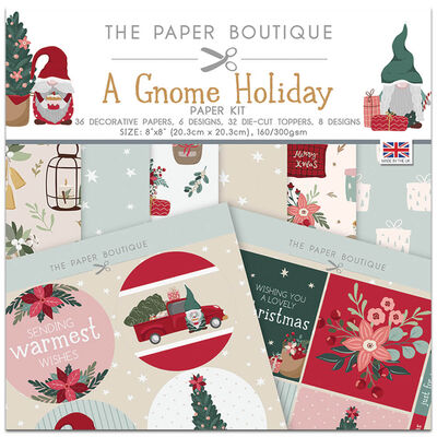 A Gnome Holiday Paper Kit: 8 x 8 Inches image number 1