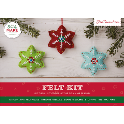 Festive Star Decorations Felt Kit image number 3