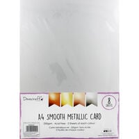 Dovecraft Metallic Smooth A4 Card Pack x 8 Sheets