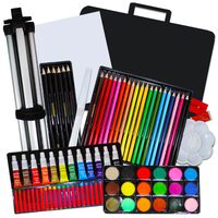 Crawford & Black 140 Piece Art Studio Set with Easel