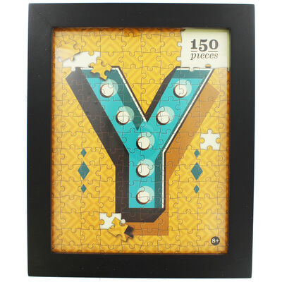 Letter Y 150 Piece Jigsaw Puzzle with Frame image number 1