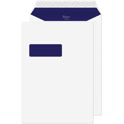 Super White Wove Pocket Window Envelopes C4 Pack of 250 image number 1