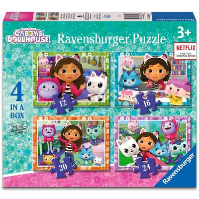 Gabby’s Dollhouse 4-in-1 Jigsaw Puzzle Set image number 1