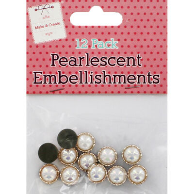 Pearlescent Embellishments Pack of 12 image number 1