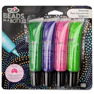 Tulip Simmer Semi-Precious Beads in a Bottle: Pack of 4 image number 1