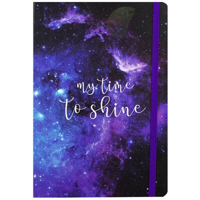 A5 Galaxy Design Lined Case Bound Notebook image number 1