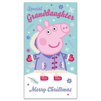 Peppa Pig Merry Christmas Grandaughter Card image number 1
