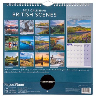 British Scenes Square Calendar 2027 image number 2