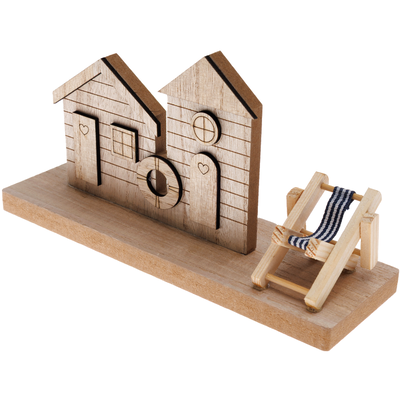 Wooden Beach Scene Deck: 21.5 x 13 x 7cm image number 1