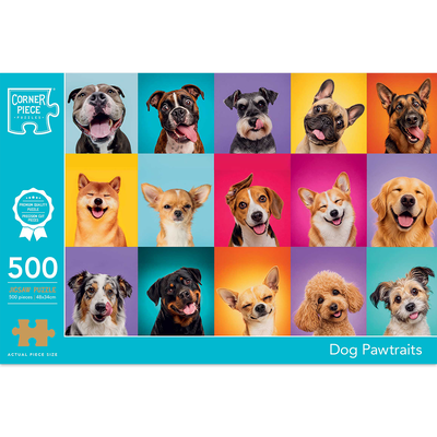 Dog Pawtraits 500 Piece Jigsaw Puzzle image number 1
