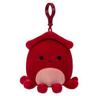 Squishmallows Clip On Plush: Altman the Red Squid image number 1