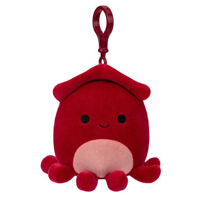 Squishmallows Clip On Plush: Altman the Red Squid image number 1