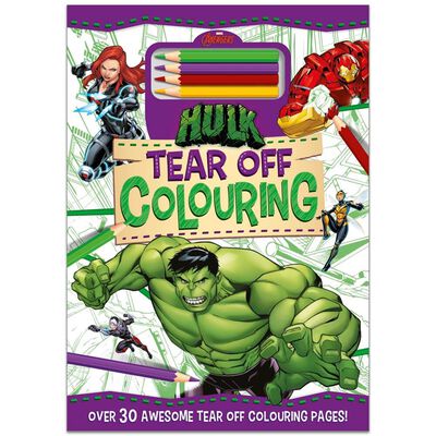 Marvel Avengers Hulk: Tear Off Colouring image number 1