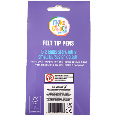 Felt Tip Markers: Pack of 20 image number 2