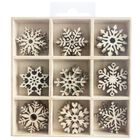 Wooden Snowflake Embellishments Box: Pack of 45 image number 1