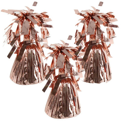 Rose Gold Balloon Weights: Pack of 3 image number 1