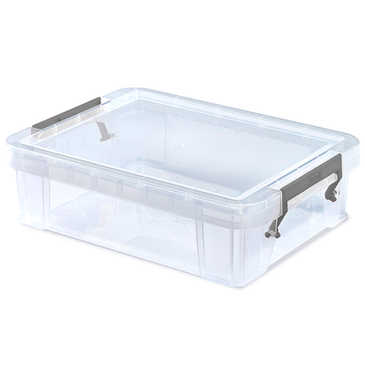 Whitefurze Allstore 2.3 Litre Clear Plastic Storage Box image number 1