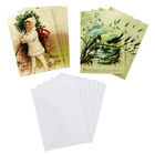 8 Vintage Christmas Cards in Tin - Birds image number 2