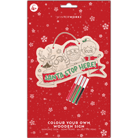 Colour Your Own Santa Stop Here Sign Bundle