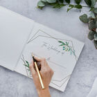 Gold Geometric Wedding Guest Book image number 3