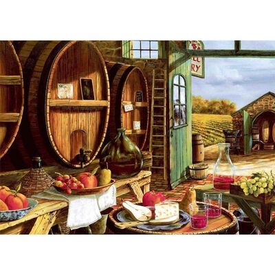 Vineyard Barrel 1000 Piece Jigsaw Puzzle image number 2