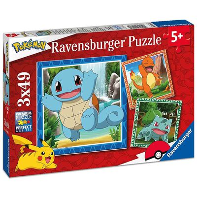 Pokemon 3 x 49 Piece Jigsaw Puzzles image number 1