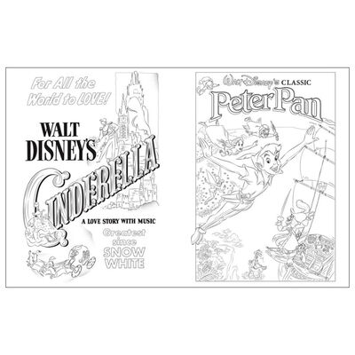 Disney The Vintage Poster Collection Colouring Book image number 2
