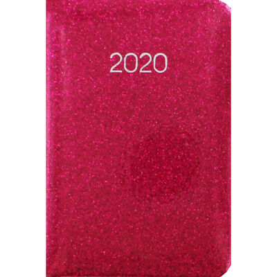 Pink Glitter 2020 Week to View Pocket Diary image number 1