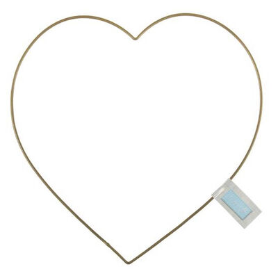Trimits: Heart Metal Craft Hoop 20cm Gold image number 1