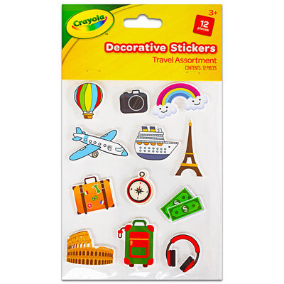 Crayola Decorative Travel Stickers: Pack of 12 image number 1