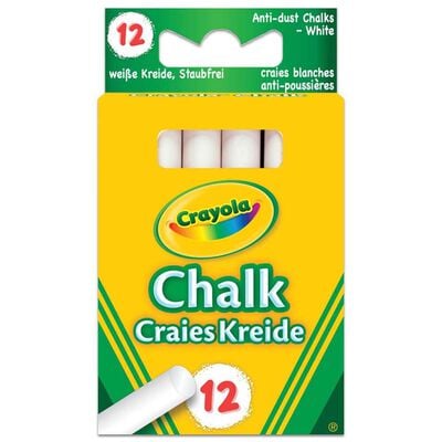 Crayola White Chalk: Pack of 12 image number 1