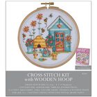 Cross Stitch Kit With Wooden Hoop: Bee Happy image number 1