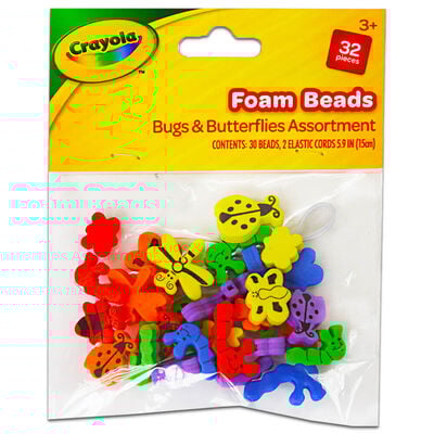 Crayola Foam Beads: Assorted Bugs & Butterflies image number 1