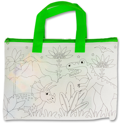 PlayWorks Colour Your Own Travel Activity Bag: Green image number 3