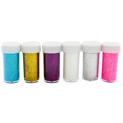 Assorted Glitter Pots - 6 Pack image number 1