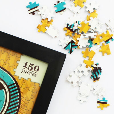 Letter U 150 Piece Jigsaw Puzzle with Frame image number 2
