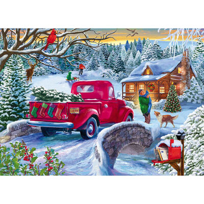 Red Truck 500 Piece Jigsaw Puzzle image number 2