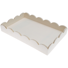 Wooden Scallop Edge Tray: 29.6 x 19.6 x 4.5cm image number 1