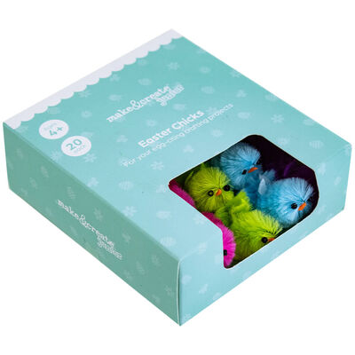 Fluffy Mini Neon Easter Chicks: Pack of 20 image number 3