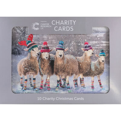Cancer Research UK Charity Sheep Christmas Cards: Pack of 10 image number 1
