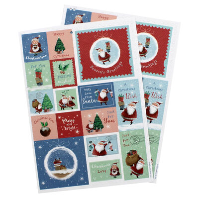 At Home with Santa A5 Postage Stamps - 32 Pack image number 2