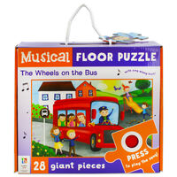 Wheels on the Bus 28 Piece Musical Floor Jigsaw Puzzle
