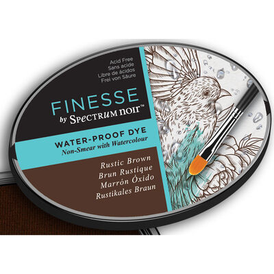 Finesse by Spectrum Noir Water Proof Dye Inkpad - Rustic Brown image number 4