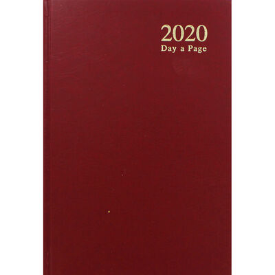 A5 Red 2020 Day a Page Diary image number 1