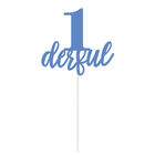 Blue 1derful Cake Topper Pick image number 2