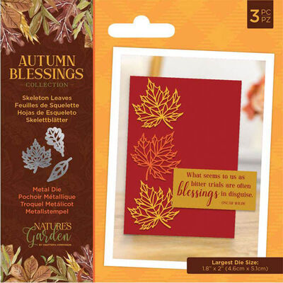 Crafter’s Companion Nature’s Garden Autumn Blessings Metal Die: Skeleton Leaves image number 1